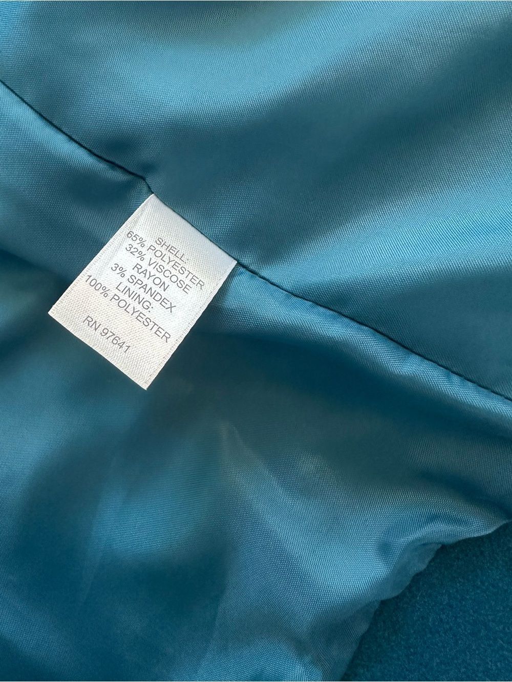 Like New J. Jill Coat Berkshire Fleece Peacoat Jacket Button Lined Teal Medium - Picture 7 of 8